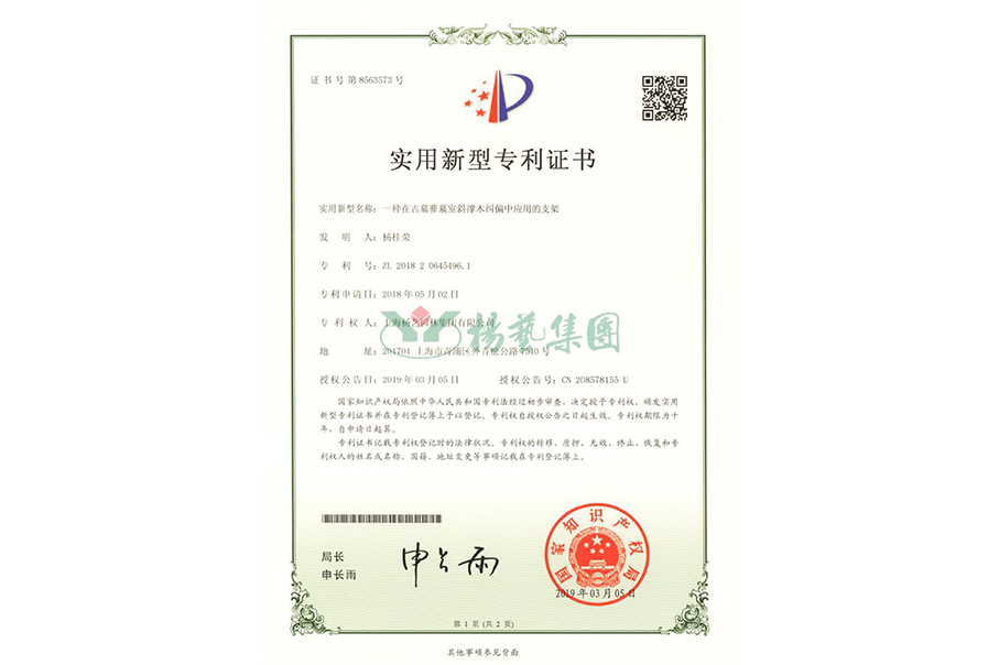 实用新型专利：一种在古墓葬墓室斜撑木纠偏中